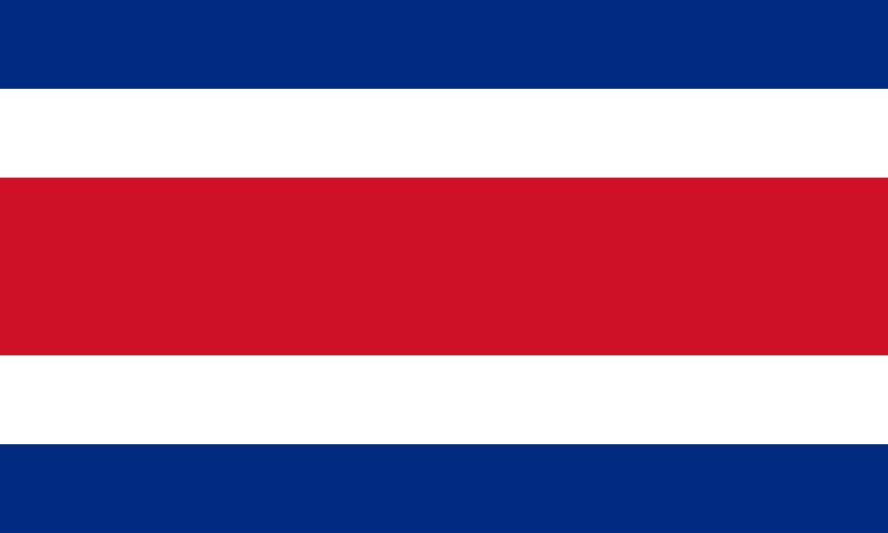 Bandera de Costa Rica Sin Escudo
