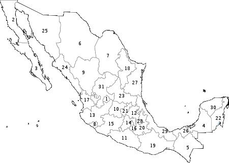 Mapa de la republica mexicana para imprimir con nombres - Imagui